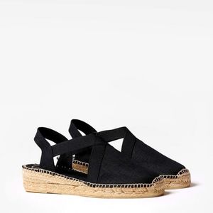 Toni Pons Black Espadrille Slingback Sandals 8
